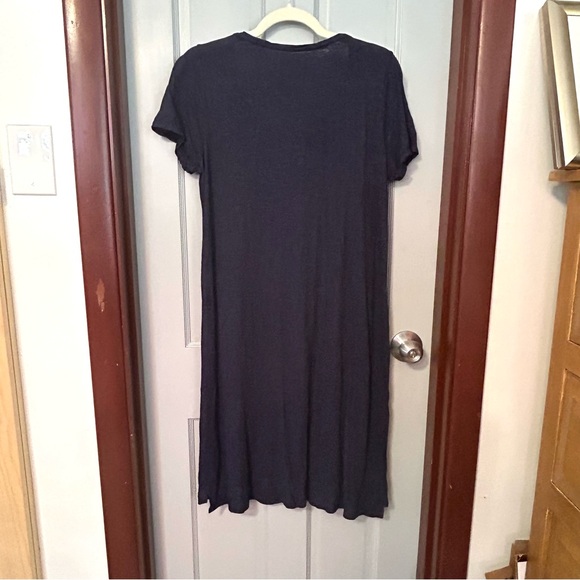 Eileen Fisher Two Dresses Midi Navy & Gray Hemp Organic Cotton Lagenlook Sz S/P - Picture 3 of 16
